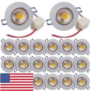 10~30Pack 5W/7W/9W LED Downlight Dimmable COB Recessed Ceiling Light Spot Lamp - Picture 1 of 9