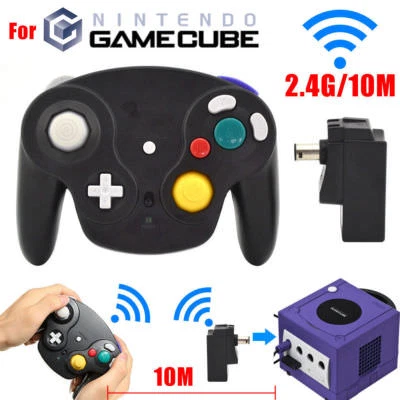 1x/2x Wired Wireless Shock Joypad Game Stick Pad Controller for Nintendo NGC GC - Image 1 of 4