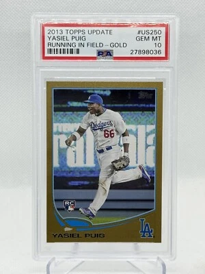 Yasiel Puig 2013 Topps Update Gold RC #US250 1978/2013 GEM MT 10 - Image 1 of 2