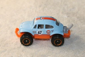 MATCHBOX 💥 2012 GULF BLUE VOLKSWAGEN BEETLE 4X4 💥 ORANGE CHROME LINE WHEELS - Picture 1 of 7