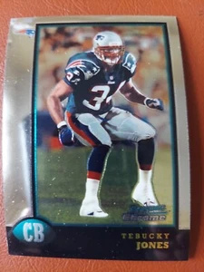 1998 Bowman Chrome Patriots Football Card #214 Tebucky Jones - Picture 1 of 2