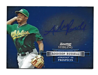 Autógrafo Addison Russell Oakland Athletics 2012 Bowman Sterling AUTO béisbol Foto 1 de 2