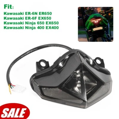 For Kawasaki Ninja 400 650 ER-6N Tail Light with Turn Signal Blinker Brake Light — 第 1/4 张图片