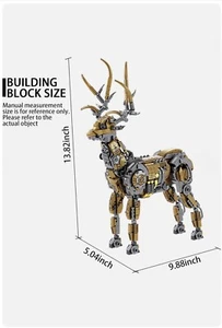 Mechanical Elk Guardian Animal Model DIY Kit 900+ Pcs Age 8+ - Picture 1 of 6