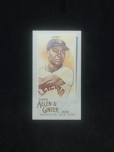 2020 Topps Allen & Ginter Larry Doby Mini A&G Back #4 Cleveland Indians