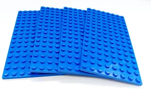 LEGO 8x16 DARK BLUE x 4 Base Plate 8x16 STUDS (PINS) Brand New - Picture 1 of 4