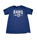 LA Rams T Shirt Mens Size M Blue NFL Football Majestic Short Sleeve Adults L