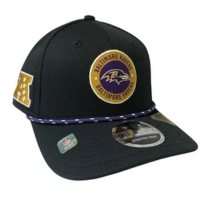 Baltimore Ravens New Era 9SEVENTY 2024 Sideline Stretch Snapback Rope Hat OSFM - Picture 1 of 9