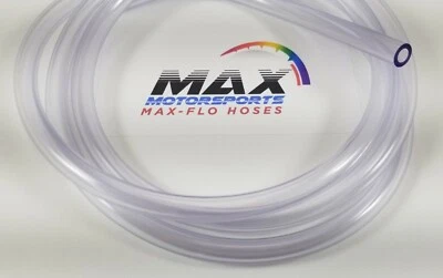 6’ x 1/8” (3.2mm) ID x 1/4” OD CLEAR FUEL LINE GAS TUBE SMALL CARB VENT HOSE - Image 1 of 4