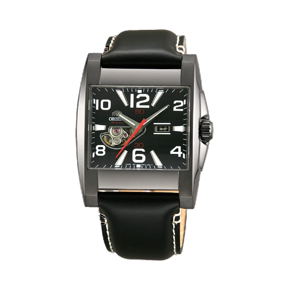 Nos Orient Metro Tank Reloj Automático Semi Esqueleto Esfera Negra CDBAA003A Foto 1 de 1