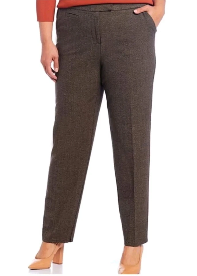 Investments Brown Tweed 18WS the 5 Ave Fit Reg