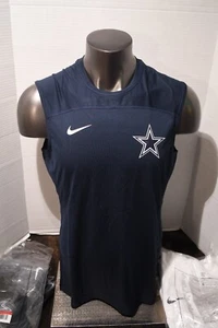 Camisa de compresión sin mangas de los Dallas Cowboys Nike en el campo azul marino o blanca L- 4X nueva en paquete - Imagen 1 de 26