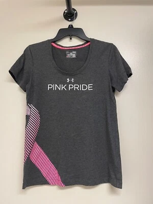 Women's Under Armour Heatgear Short-Sleeved Breast Cancer Awareness Top Small! - Image 1 of 4