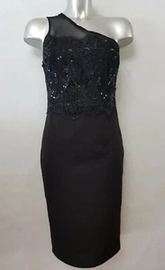 New Women's AX Paris One Shoulder Sequin Details Pencil Dress Uk 12 - Picture 1 of 11