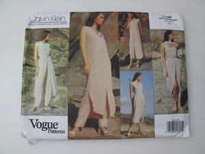 Vogue 1146 Misses Calvin Klein Kleid Top Rock Hose Muster Gr. 14 *ungeschnitten (R) - Bild 1 von 6