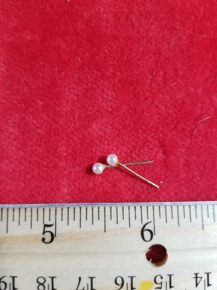 Faux "Pearl" Doll Earrings....never used..Perfect for small to large dolls! #359 - Image 1 of 1