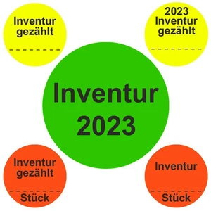 1000 Inventuretiketten / Inventuraufkleber auf Rolle - verschiedene Sorten - Bild 1 von 6
