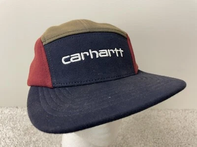 Boné Carhartt alça fivela chapéu masculino OS logotipo bordado colorblock multicolorido - Imagem 1 de 4