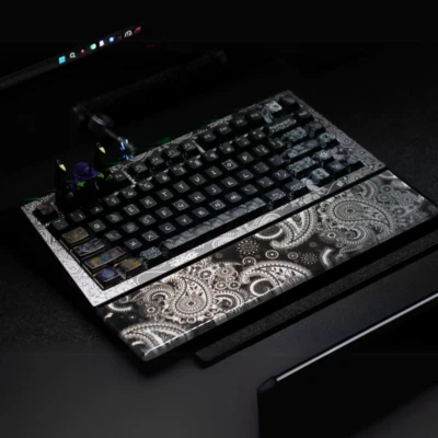 Resin Keyboard Wrist Rest For Angry Miao Cyberboard R4 Paisley - Image 1 of 4