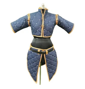 Royal Blue Gambeson ,Thick Padded Female Gambeson Costume, Labour Gift - Picture 1 of 5