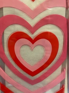 CVS 15-Count Cellophane Bags with Twist Ties - Clear Bags Hearts Valentines Day - Picture 1 of 3
