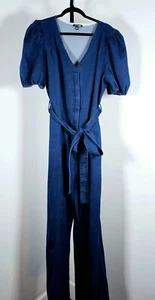 Mono Fashionova Talla Grande Denim Cremallera y Corbata Frontal - Talla 2X - Imagen 1 de 12