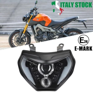 LED Faro DRL Fari Luci Basso/Alto Beam Per Yamaha MT09 FZ09 MT-09 2014 2015 2016 - Imagen 1 de 19