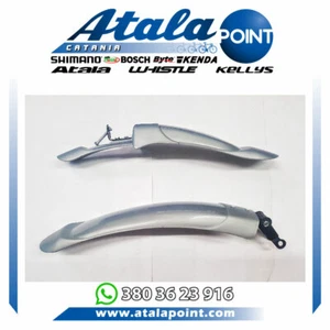 COPPIA PARAFANGHI BICI BICICLETTA ANTERIORE+POSTERIORE MTB 24-26 MADE IN ITALY - Foto 1 di 3