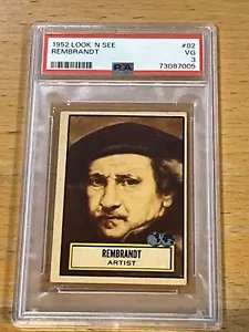 Rembrandt #82 1952 Look 'N See PSA 3 Newly Graded 5/23 Short Print - Picture 1 of 2