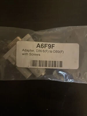 6 PIN FEMALE MINI DIN PS/2 to 9 PIN FEMALE DB-9 ADAPTER  - Image 1 of 4