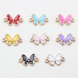 50 piezas conectores de aleación de color dorado KC esmalte mariposa 17,5x10,4 mm hágalo usted mismo - Imagen 1 de 18