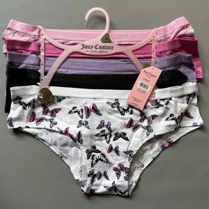 ¡Nuevo! Paquete de 5 bragas ropa interior Juicy Couture Intimates talla L grande multicolor - Imagen 1 de 5