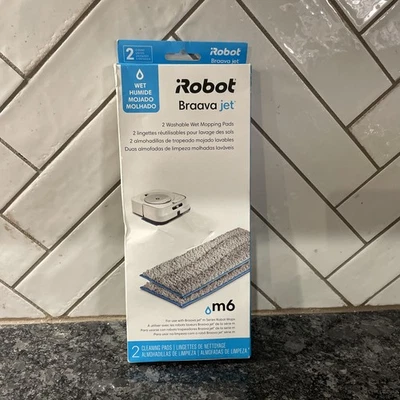 iRobot Authentic 4643569 Braava Jet paquete de 2 almohadillas de limpieza y lavables para fregar húmedas Foto 1 de 4