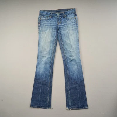 Citizens of Humanity Elle 064 Jeans 26 Low Bootcut Distressed w Stretch 33 ins - Image 1 of 4