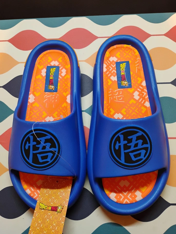 Chanclas Dragon Ball Z Slides para hombre talla 9 azul real molidas GOKU Foto 1 de 4