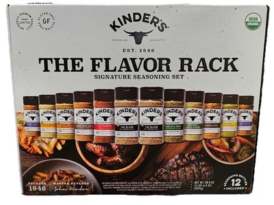 Kinder’s The Flavor Rack Signature Seasoning Set, Contains 12 Bottles, Christmas - Image 1 of 4