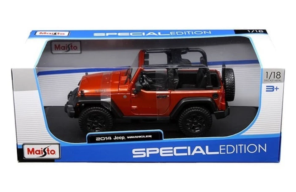 Maisto 1:18 2014 Jeep Wrangler Willys Topless Diecast Model Car Cobre 31610 Nuevo Foto 1 de 1