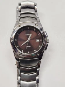 Men's SII Lorus LR2060 Brown/Silver Tone Quartz Analog Watch Tested New Batt. - Picture 1 of 13