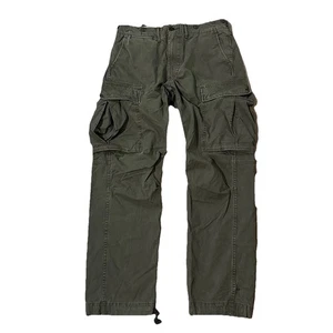 RRL Ralph Lauren Polo Pantaloni Cargo Pantaloni Reggimento Verde Militare 32x32 - Foto 1 di 8