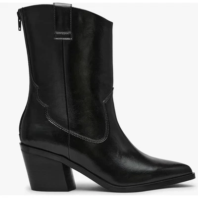 DOLCE VITA Size 6 IMANA Black Pointed Toe Block Heel Cowboy Ankle Boots NEW - Image 1 of 4