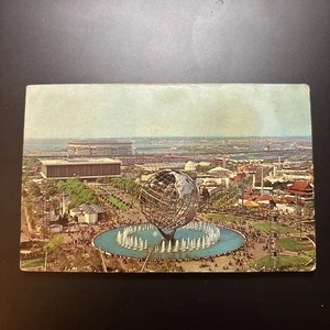 Unisphere New York  Worlds Fair 1964-5 FABVINTY BARGAIN POSTCARD Shea Stadium - Picture 1 of 4