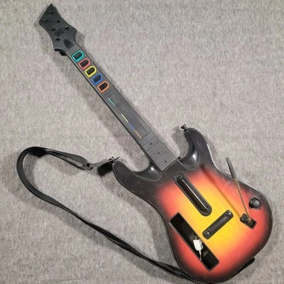 Untested Red Octane Sunburst Guitar Hero Controller 95455.805 For Nintendo Wii - Image 1 of 4