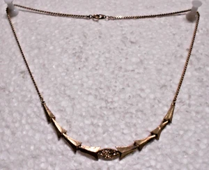 Vintage eine goldfarbene Kette, 17" runde Halsketten mit einem Federringverschluss. - Bild 1 von 4