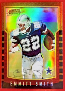 2000 Bowman Chrome - Emmitt Smith - rifrattore rosso - Cowboys HOF - SSP #123 - Foto 1 di 3