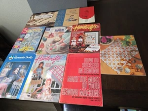 10 Mixed Lot Vintage Crochet Knit Knitting Magazines Clothes Patterns 1940s-00s - Picture 1 of 23