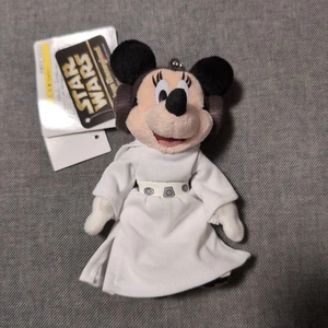Japan Tokyo Disney land Star Wars Minnie princess leia Plush Badge rare japan - Picture 1 of 9