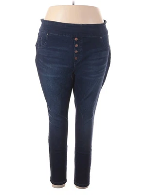 DG^2 by Diane Gilman Women Blue Jeggings 3X Plus - Image 1 of 2