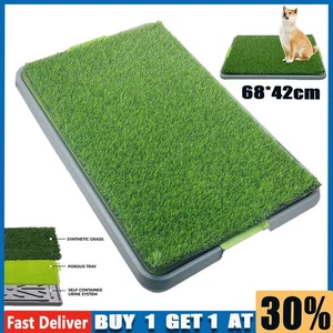 Pet Dogs Toilet Mat Indoor Removable Artificial Grass Pee Potty Pad Loo Tray Pad - Picture 1 of 16