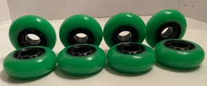 8-Pack Inline Skate Wheels Outdoor Indoor Roller Blade 64mm Green - Picture 1 of 6