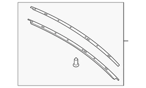 Genuine Ford 15-23 Ford Mustang - Roof Molding FR3Z-6302565-D - Picture 1 of 6